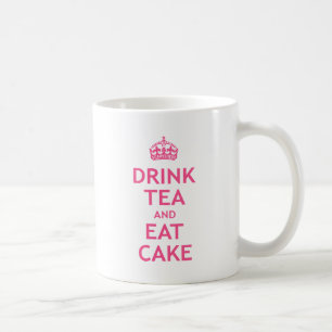 お茶とケーキ食べを飲む コーヒーマグカップ