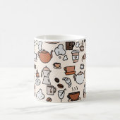 お茶とコーヒーショップのオブジェクトのパターン コーヒーマグカップ (中央)
