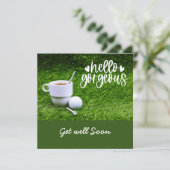 お茶とゴルフボールを飲むとゴルフがすぐによくなる カード (スタンド正面)