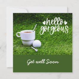 お茶とゴルフボールを飲むとゴルフがすぐによくなる カード