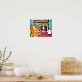 お茶とシリアルの猫 ポスター (キッチン)