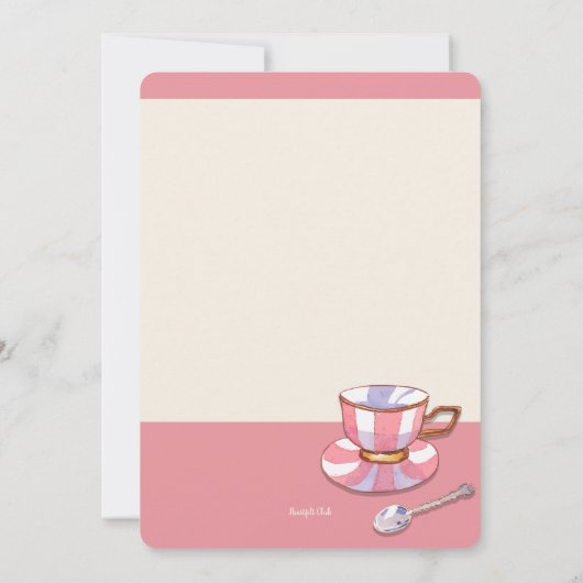 お茶とデザート 招待状 (裏面)