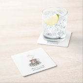 お茶とヌークと本!ティースローガン、ヴィンテージカップ スクエアペーパーコースター (インサイチュ)