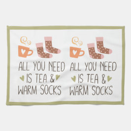 お茶と暖かい靴下が必要！秋 キッチンタオル