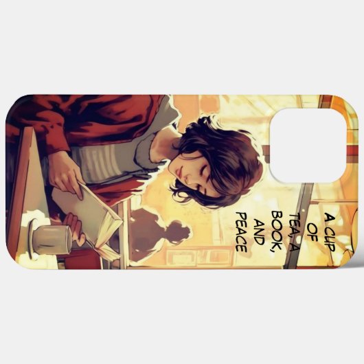 お茶と本と平和 Case-Mate iPhoneケース (裏面 (横))