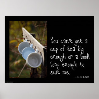 お茶と本のポスター ポスター
