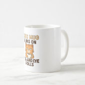 お茶と眼球転球で動くマグカップ – 面白いブリティッシュジョーク コーヒーマグカップ (正面右)