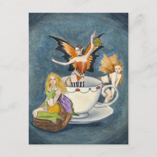 お茶と縁取りポストカード ポストカード