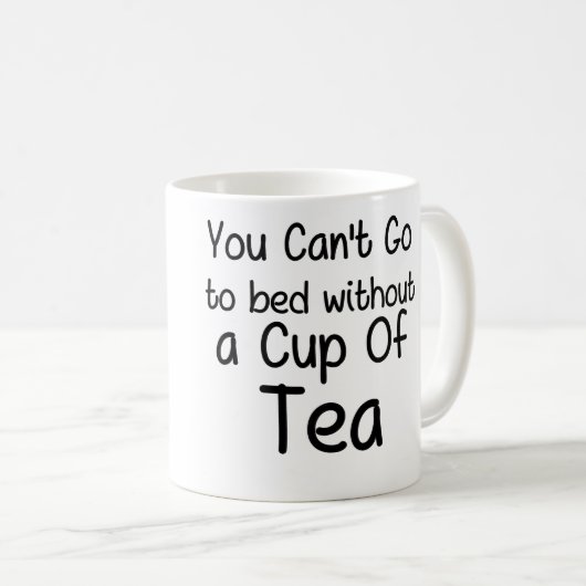 お茶なしで寝ることができません コーヒーマグカップ (正面右)