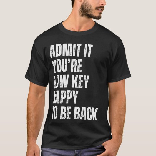 お茶に戻って幸せになれる低鍵を認めおもしろいる Tシャツ (正面)