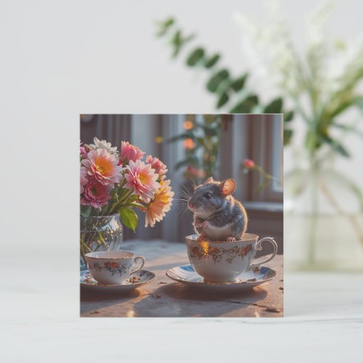 お茶に来するネズミ 招待状 (スタンド正面)