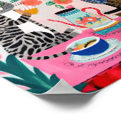 お茶のお洒落ポスターを貼った猫 ポスター (角)