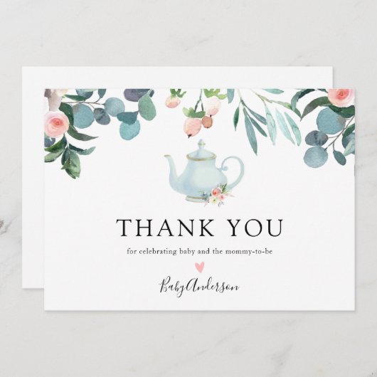 お茶のお湯の時間 サンキューカード (正面/裏面)