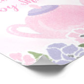 お茶のためのパーティー赤ちゃんシャワー歓迎サイン ポスター (角)