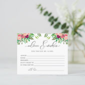 お茶のアドバイスとウィッシュのブライダルシャワーカード (スタンド正面)