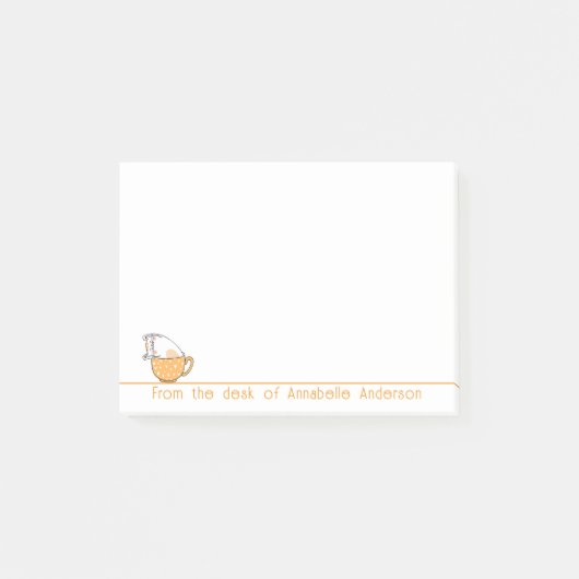 お茶のカップでかわいい猫|過去記事 ポストイット (正面)