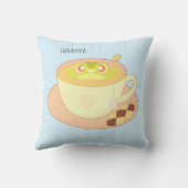 お茶のカップに入ったカエル クッション (裏面)