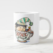 お茶のカップに眠る、かわいいマンガのクリスマス小妖精や小人|過去記事 ジャンボコーヒーマグカップ (右)