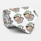 お茶のカップに眠る、かわいいマンガのクリスマス小妖精や小人|過去記事 ネクタイ (ロール)