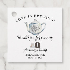 お茶のシャワー来メッセージカードをありがとう フェイバータグ