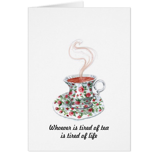 お茶のスローガンに疲れている人 – 人生に疲れている (正面)