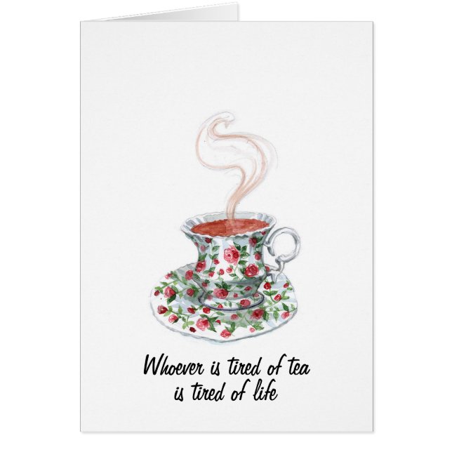 お茶のスローガンに疲れている人 – 人生に疲れている (正面)