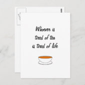 お茶のスローガンに疲れている人 – 人生に疲れている ポストカード (正面/裏面)