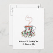 お茶のスローガンに疲れている人 – 人生に疲れている ポストカード (正面/裏面)