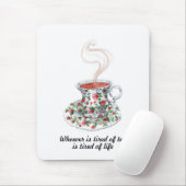 お茶のスローガンに疲れている人 – 人生に疲れている マウスパッド (マウス)