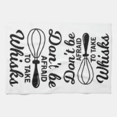 お茶のタオル – ウィスクを取ることを恐れてはいけない! キッチンタオル (横)