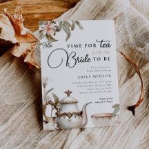 お茶のパーティーエレガントブライダルシャワーへの招待