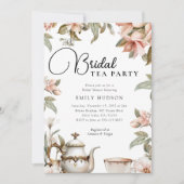 お茶のパーティーエレガントブライダルシャワーへの招待 招待状 (正面)