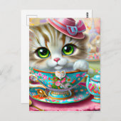 お茶のパーティー ポストカード (正面/裏面)