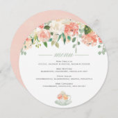 お茶のベイビーシャワーメニューラウンド メニュー (正面/裏面)