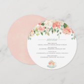 お茶のベイビーシャワーメニュー丸型 メニュー (正面/裏面)