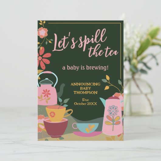 お茶のベビー醸造の妊娠の発表をこぼす 招待状 (スタンド正面)