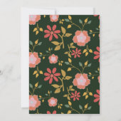 お茶のベビー醸造の妊娠の発表をこぼす 招待状 (裏面)