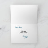 お茶のポットとお茶のマグカップの母の日 カード (内部)