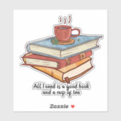 お茶のマグカップの読良いカップかわいい シール (シート)