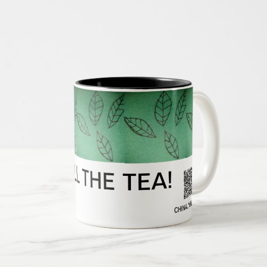 お茶のマグカップをこぼす ツートーンマグカップ (正面右)