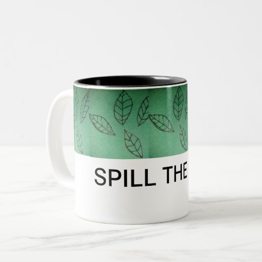 お茶のマグカップをこぼす ツートーンマグカップ (正面左)