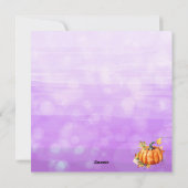 お茶のヴィンテージのティーカップ、Mums、かぼちゃの秋 シーズンカード (裏面)