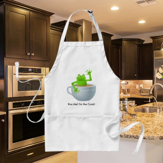 お茶の中のカエル スタンダードエプロン