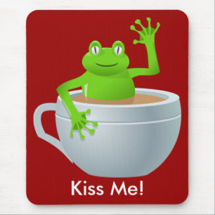 お茶の中のカエル マウスパッド