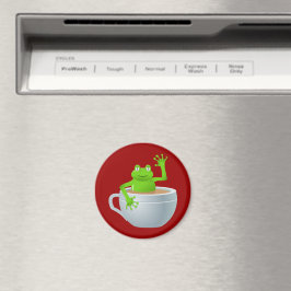 お茶の中のカエル マグネット