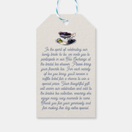 お茶の交換リクエストのエンクロージャカード – お茶のバッグの形状 ギフトタグ