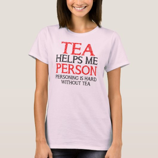 お茶の人 人ってる 面白い Tシャツ (正面)