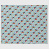 お茶の入ったパンジー ラッピングペーパー (フラット)