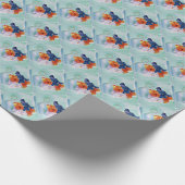 お茶の入ったパンジー ラッピングペーパー (角)