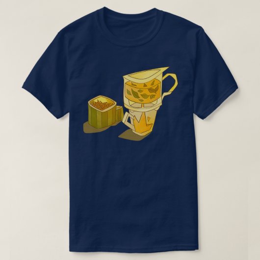 お茶の吹き出物 Tシャツ (デザイン正面)